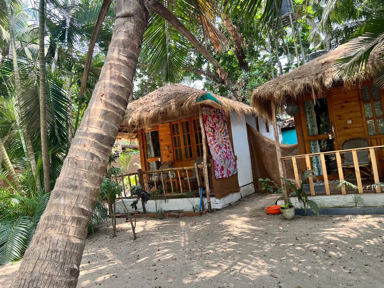 Private Beach Hut with Attached Toilet & Shower inside